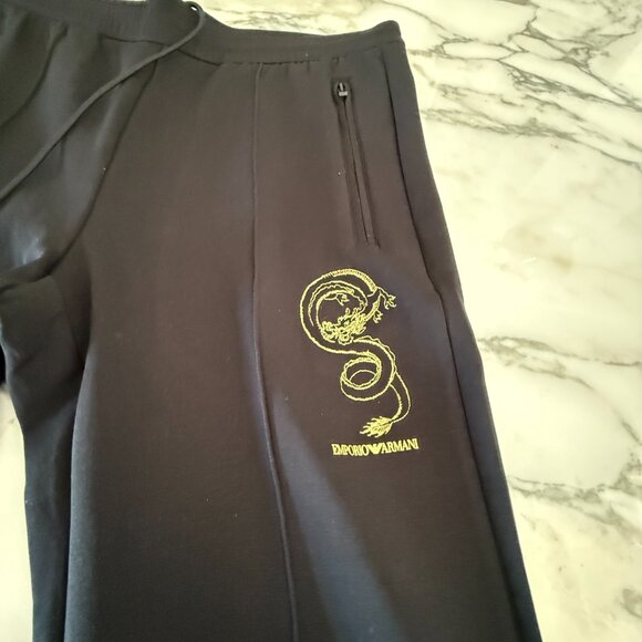 Empori Armani Men's Limited Edition Lunar New Year Capsule Dragon Joggers, M/L - Picture 8 of 9